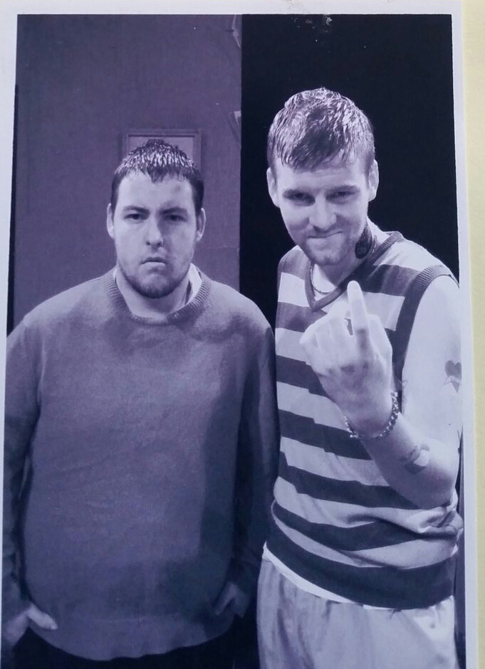 Finbarr Doyle as FROG and me as SKIN (I took over from Nick) in A CERTAIN ROMANCE for the UCD Dramsoc 'Flagship' show in 2008 Notice how i even tried to recreate the two great actors poster!!!