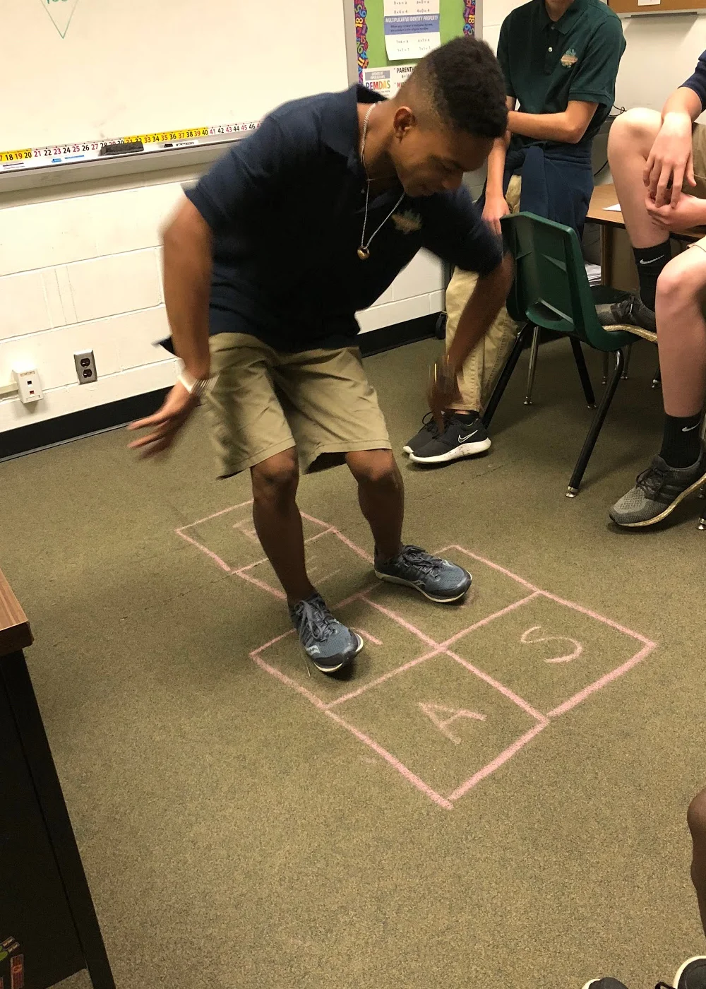 Hop-scotching through the order of operations.