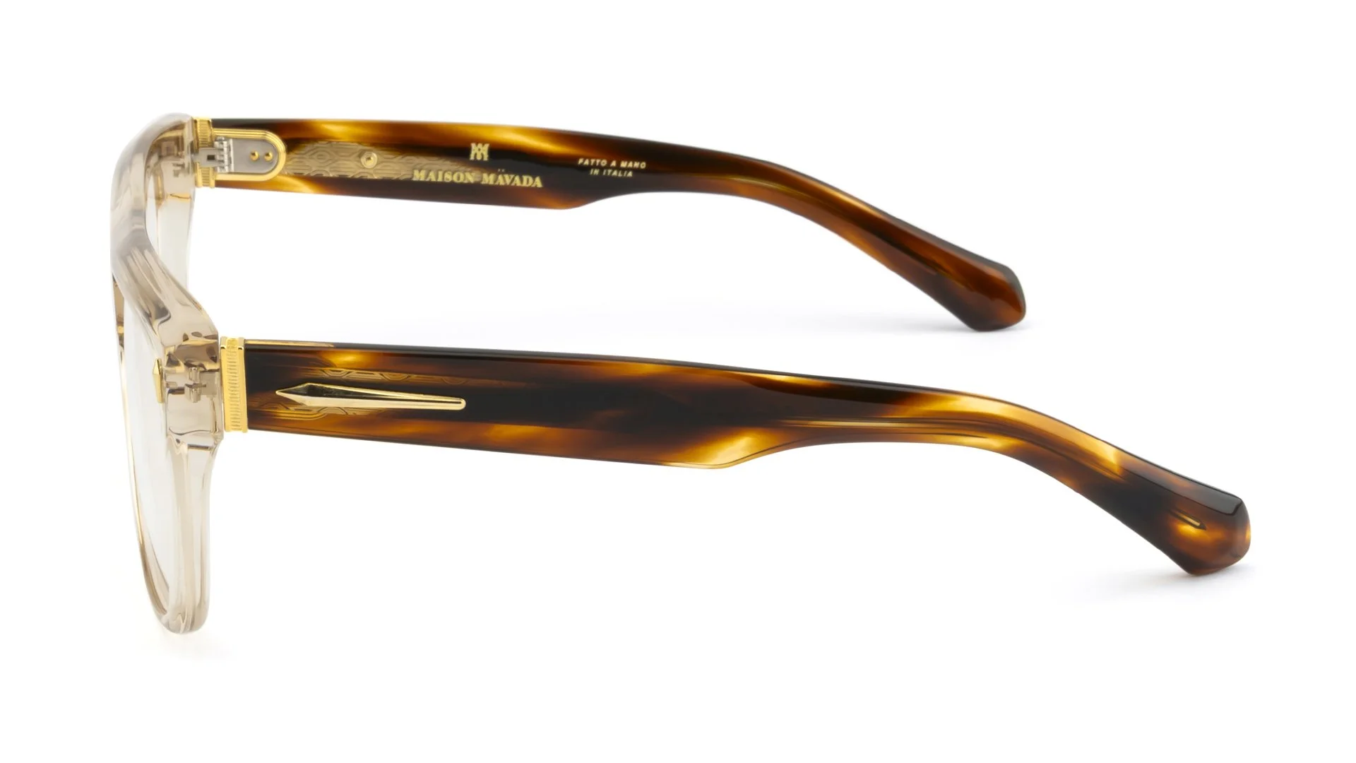   Lux 3 C.1875/1199    Frame Colour:  Beige   Lens Colour:  Transparent   Specifications:   Mazzucchelli acetate – 100% Italian and of natural origin Pins riveted to both the front piece and the temples   Size:  57-17-148 
