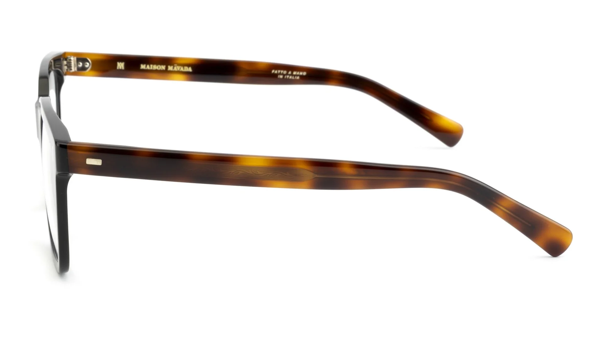   Lux 10 C.7007/238    Frame Colour:  Black/Havana   Lens Colour:  Transparent   Specifications:   Mazzucchelli acetate – 100% Italian and of natural origin Pins riveted to both the front piece and the temples   Size:  52-20-147 
