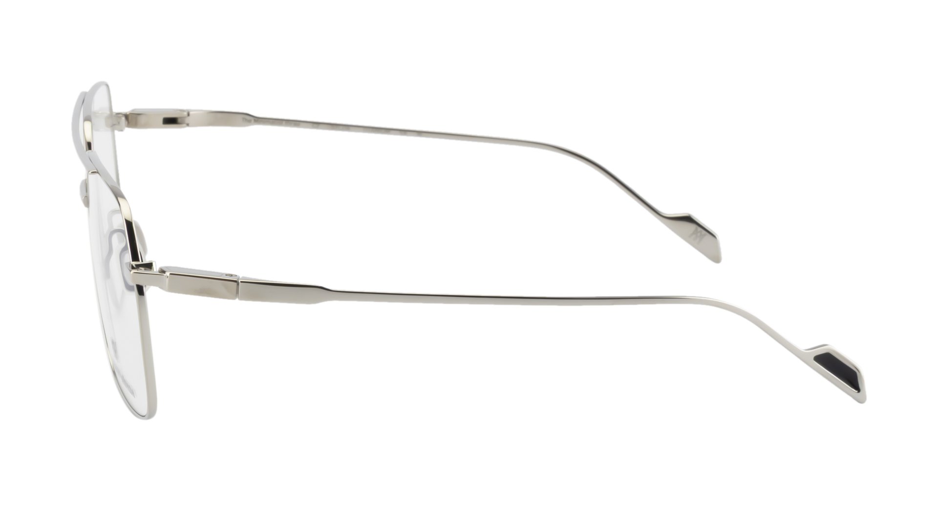   THE MINIMALIST THREE C2    Frame Colour:  Palladium   Lens Colour:  Transparent   Specifications:   100% Beta Titanium Frame Epoxy Inlay on Temple Tip Silicon Nose Pads   Size:  57-14 