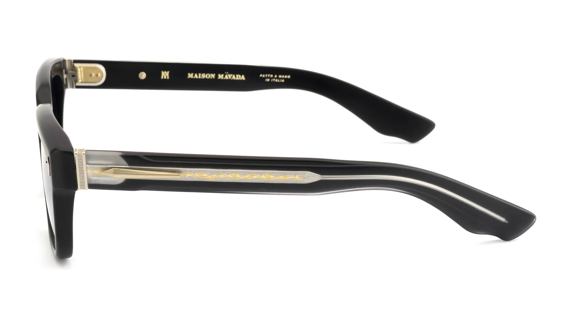   LUX 1 C.7007-M/BXLR-M    Frame Colour:  Black   Lens Colour:  Blue Gradient   Specifications:   Mazzucchelli acetate – 100% Italian and of natural origin Pins riveted to both the front piece and the temples 100% UV Protection   Size:  53-19-148 