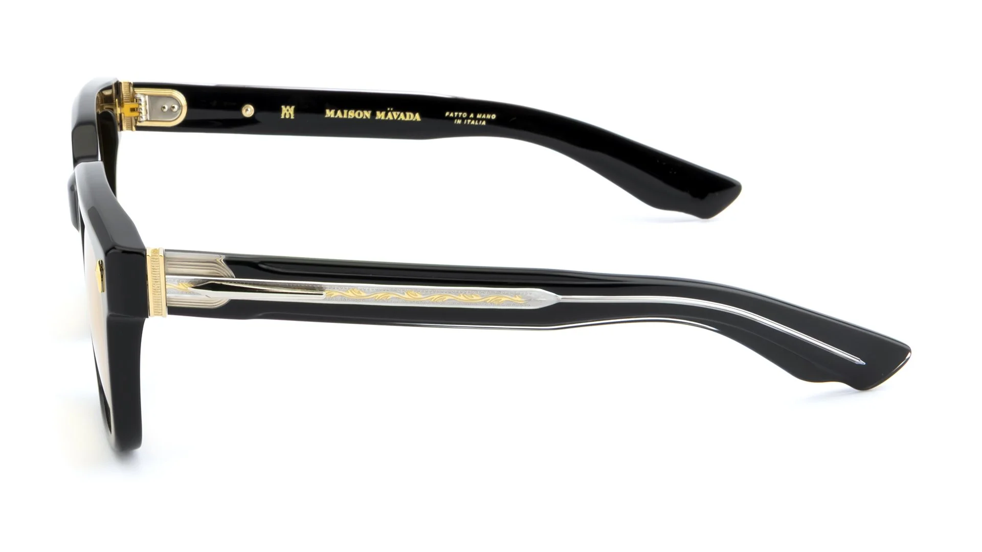   LUX 2 C.7007/BXLR    Frame Colour:  Black   Lens Colour:  Amber Mirror   Specifications:   Mazzucchelli acetate – 100% Italian and of natural origin Pins riveted to both the front piece and the temples 100% UV Protection   Size:  53-21-148 