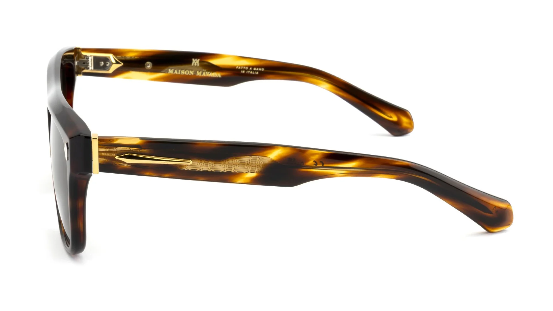   LUX 3 C.519/1199    Frame Colour:  Havana   Lens Colour:  Brown   Specifications:   Mazzucchelli acetate – 100% Italian and of natural origin Pins riveted to both the front piece and the temples 100% UV Protection   Size:  57-17-148 