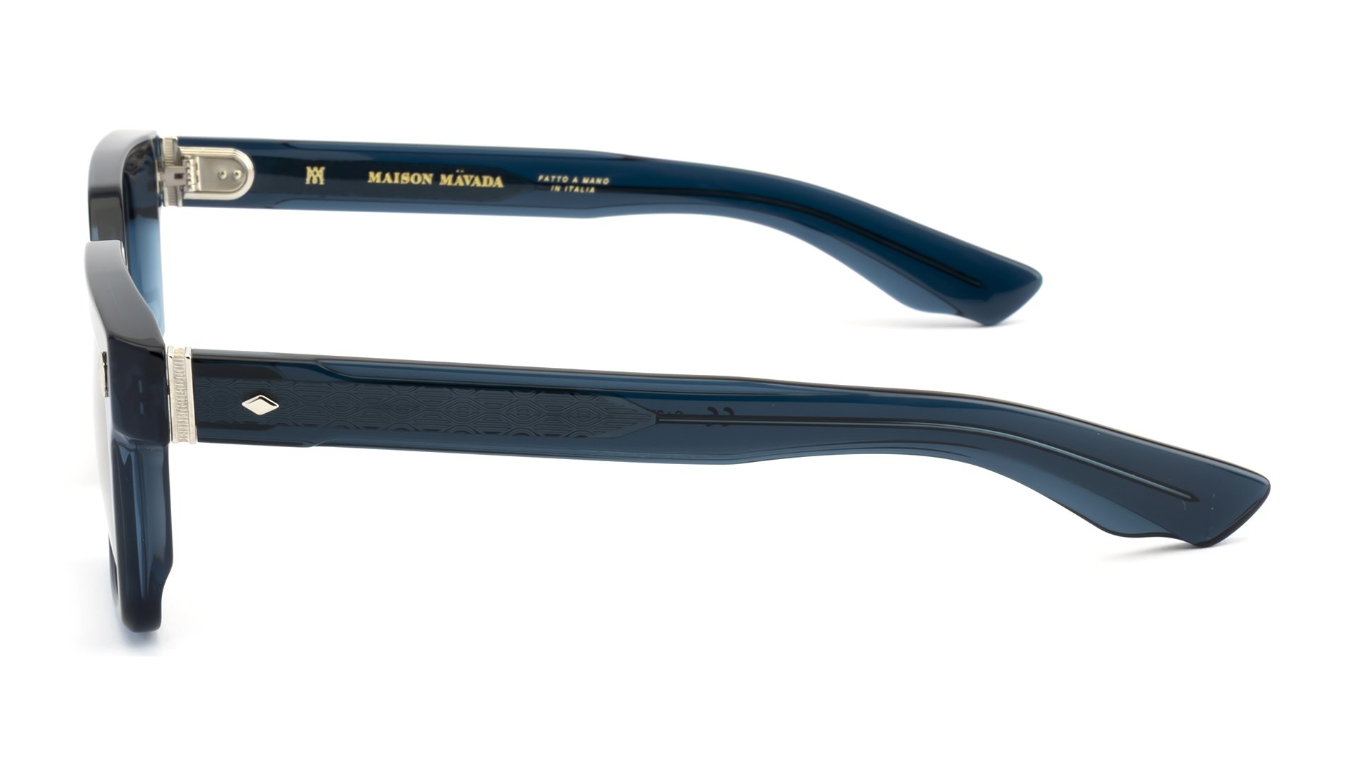   LUX 4 C.2548    Frame Colour:  Teal   Lens Colour:  Superlight Grey   Specifications:   Mazzucchelli acetate – 100% Italian and of natural origin Pins riveted to both the front piece and the temples 100% UV Protection   Size:  52-19-148 