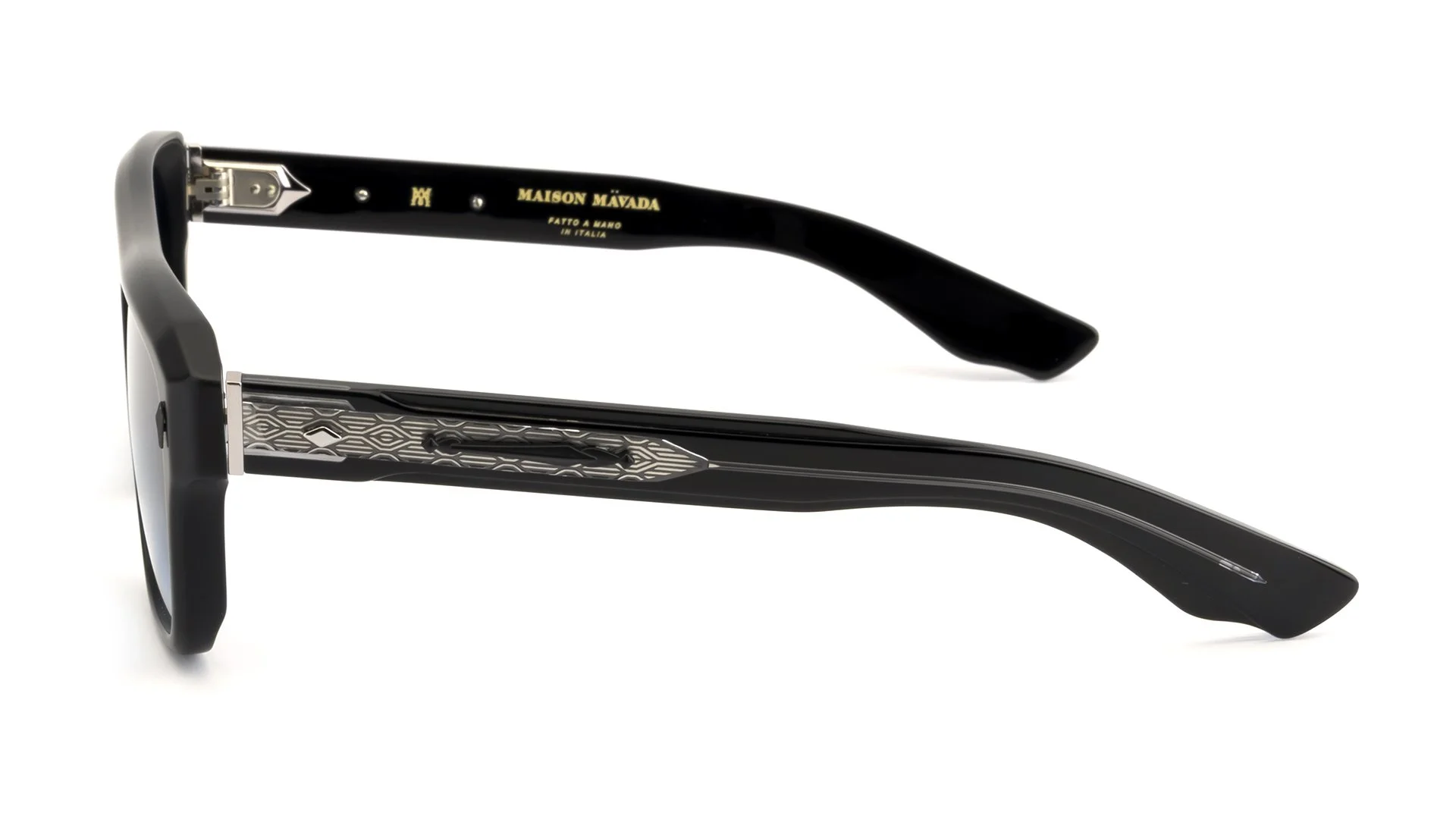   LUX 11 C.7007-M/BXLR-15    Frame Colour:  Matt Black   Lens Colour:  Blue Gradient   Specifications:   Mazzucchelli acetate – 100% Italian and of natural origin Pins riveted to both the front piece and the temples 100% UV Protection   Size:  54-19-