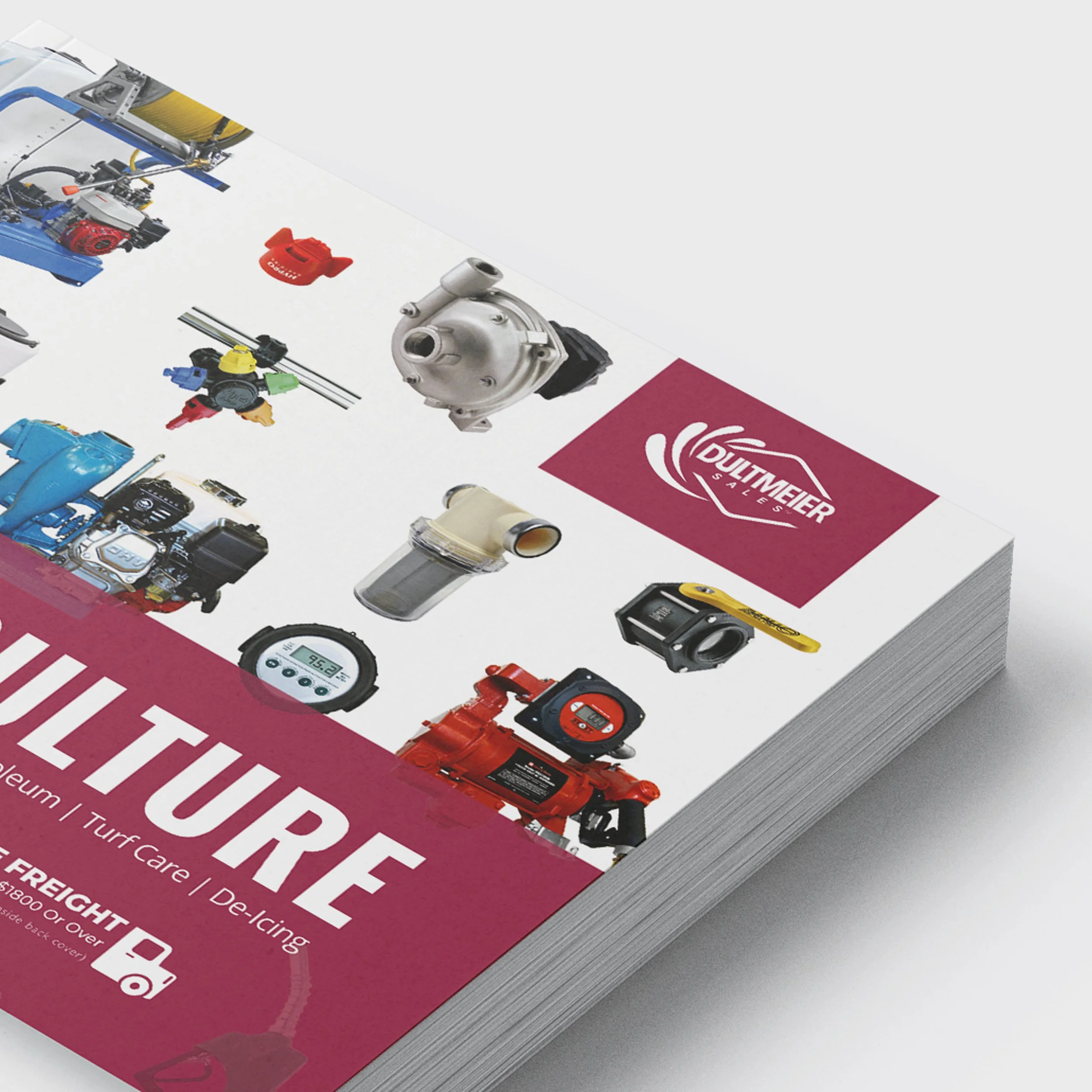 catalog cover design close up