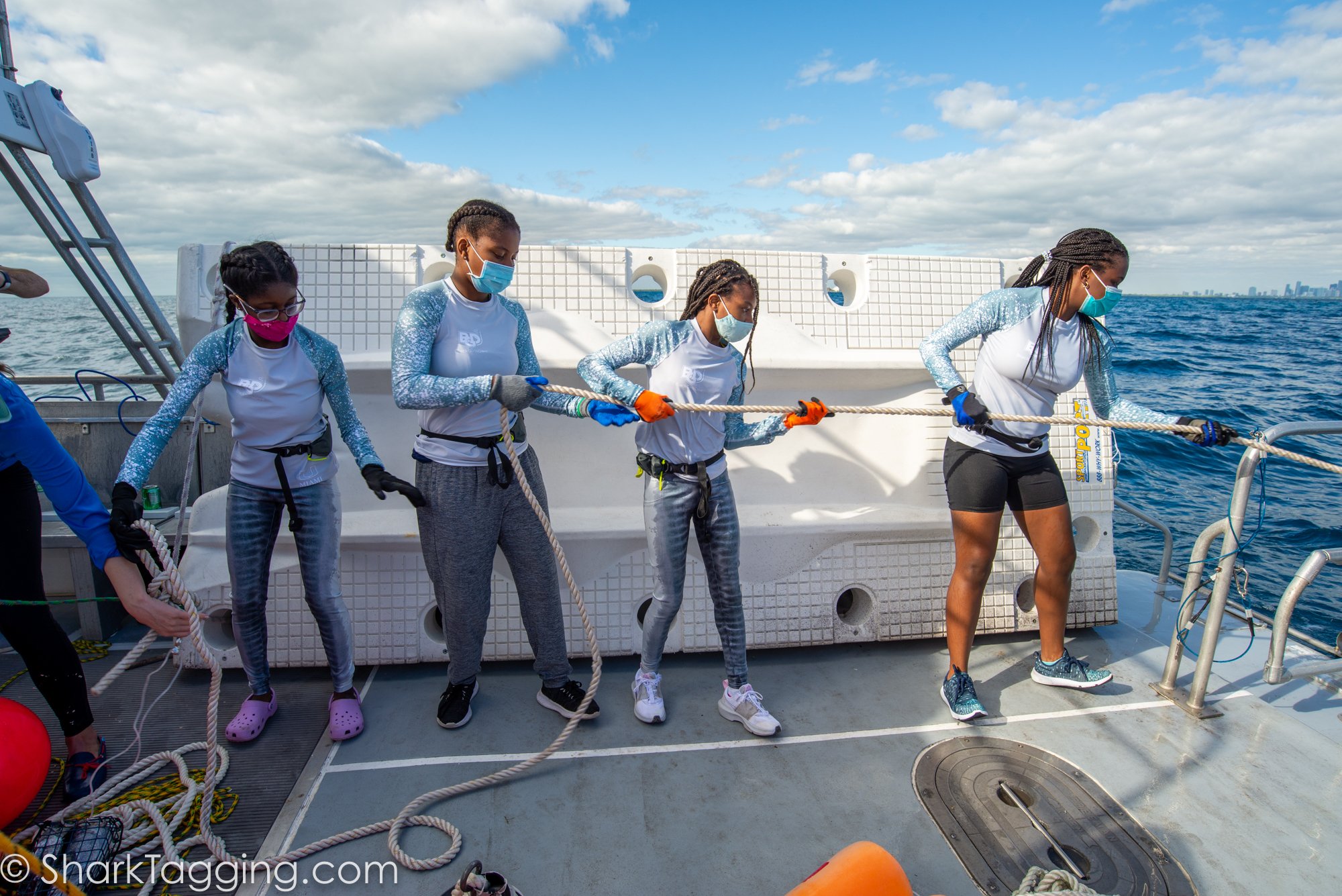 BGD Scholars towing the  shark line