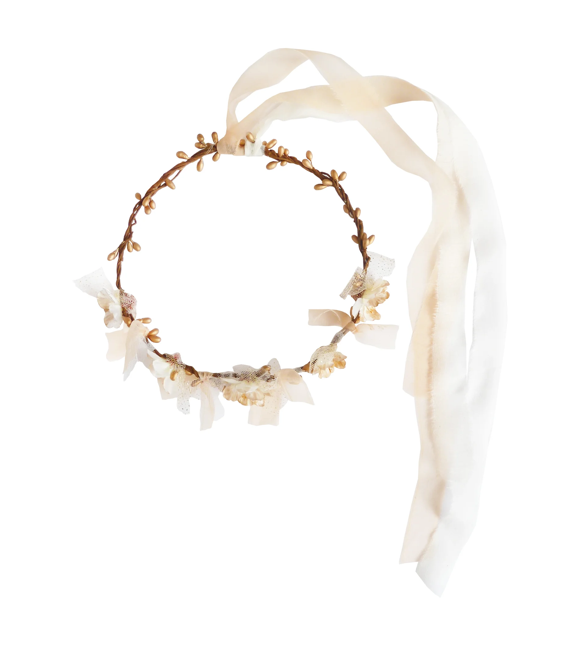 Woodstock London Princess Garland - Peach silk