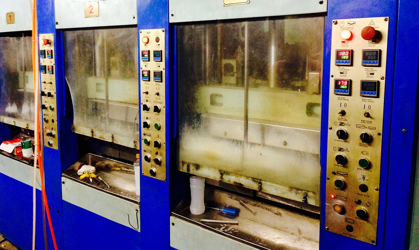 Each housing has its own set of controls to operate the injection process.
