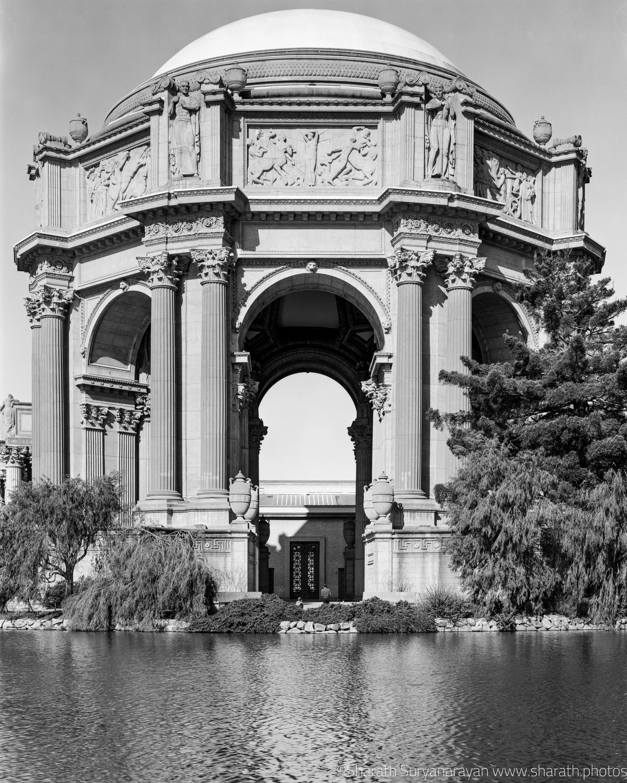 Palace of Fine Arts from Baker Street in San Francisco