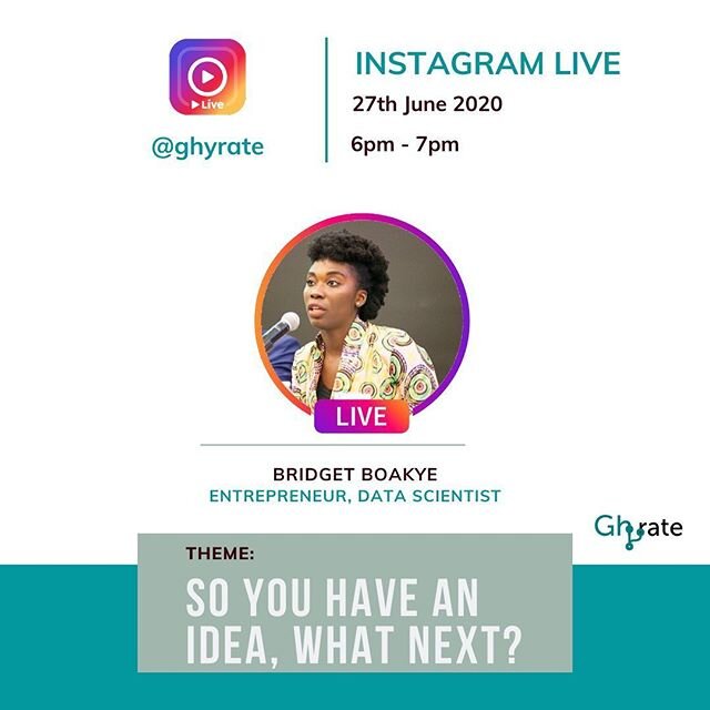 Hey friends 👋🏿 ! This Saturday @2pm EST, I will join @ghyrate for an IG live where I will share my lessons from working in the business space in Ghana. @ghyrate is a platform spearheaded by fellow Global Shaper of the World Economic Forum, @edinam2