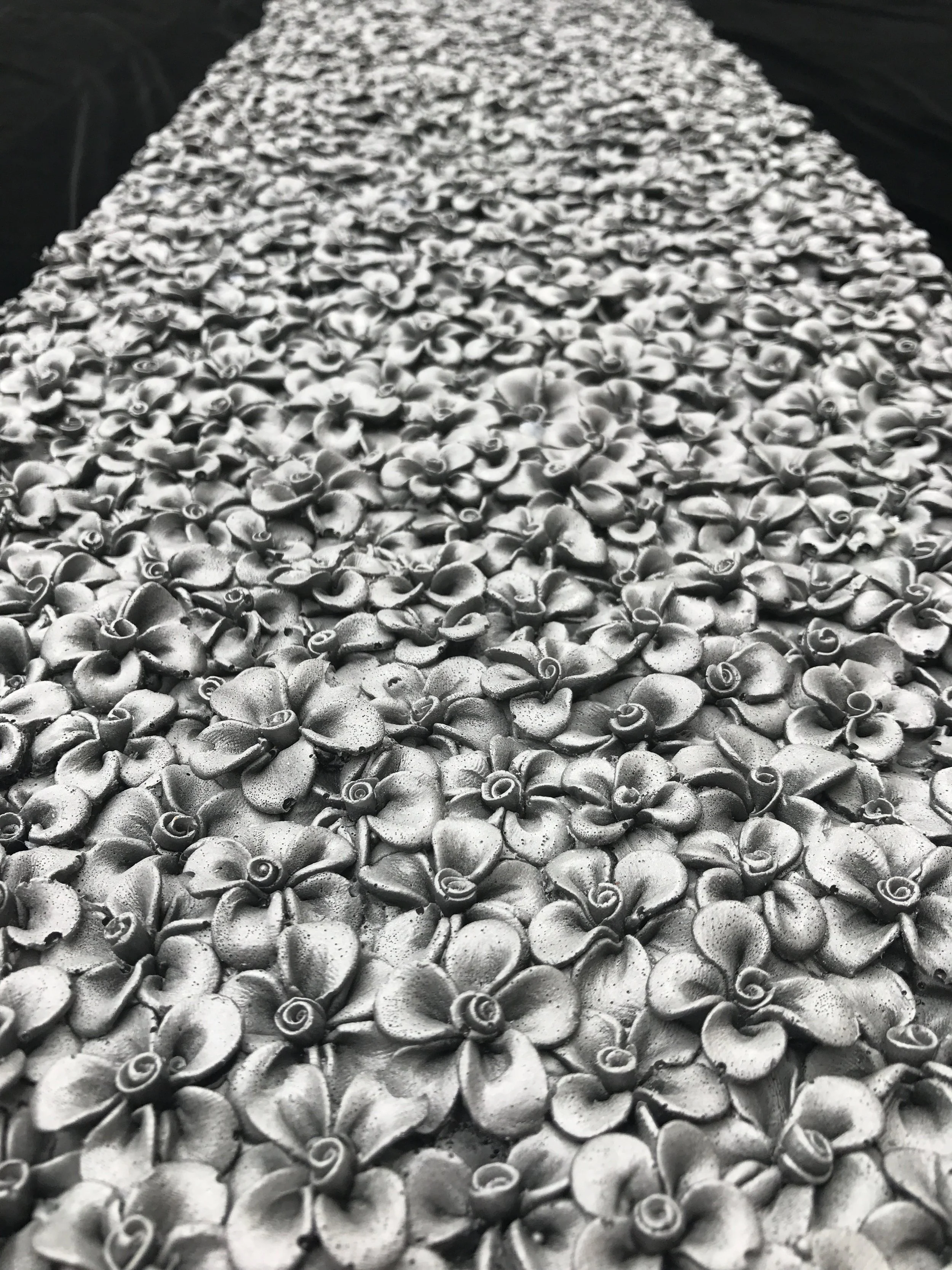 Unretouched photo: Bloom Cast in Metal