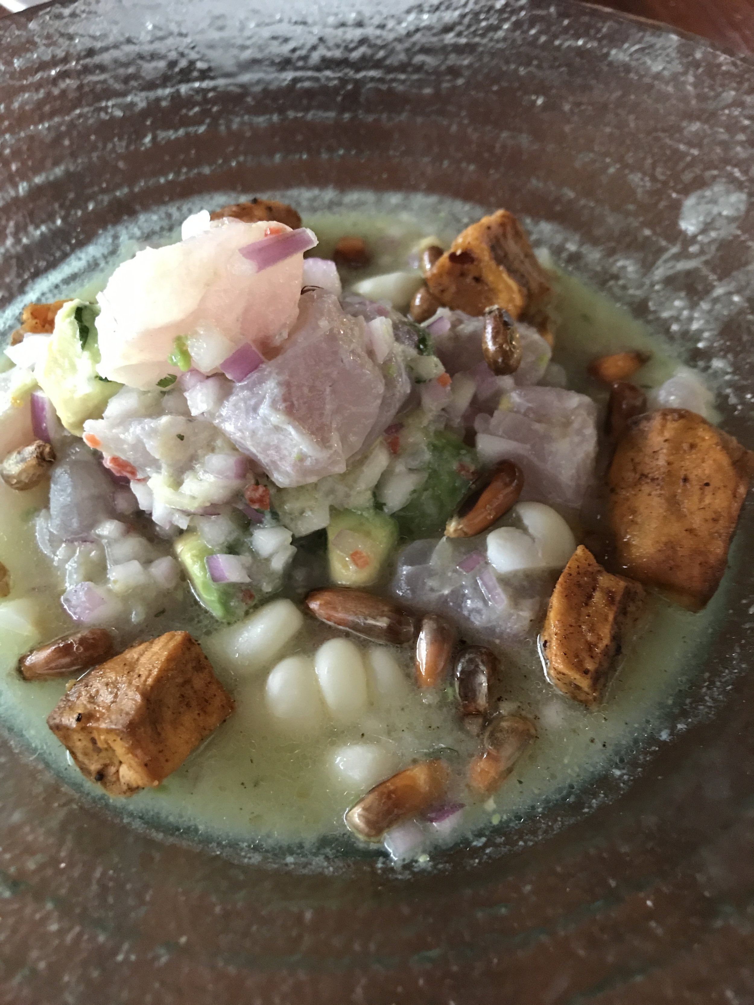 Ceviche, one of my favorite Peruvian dishes