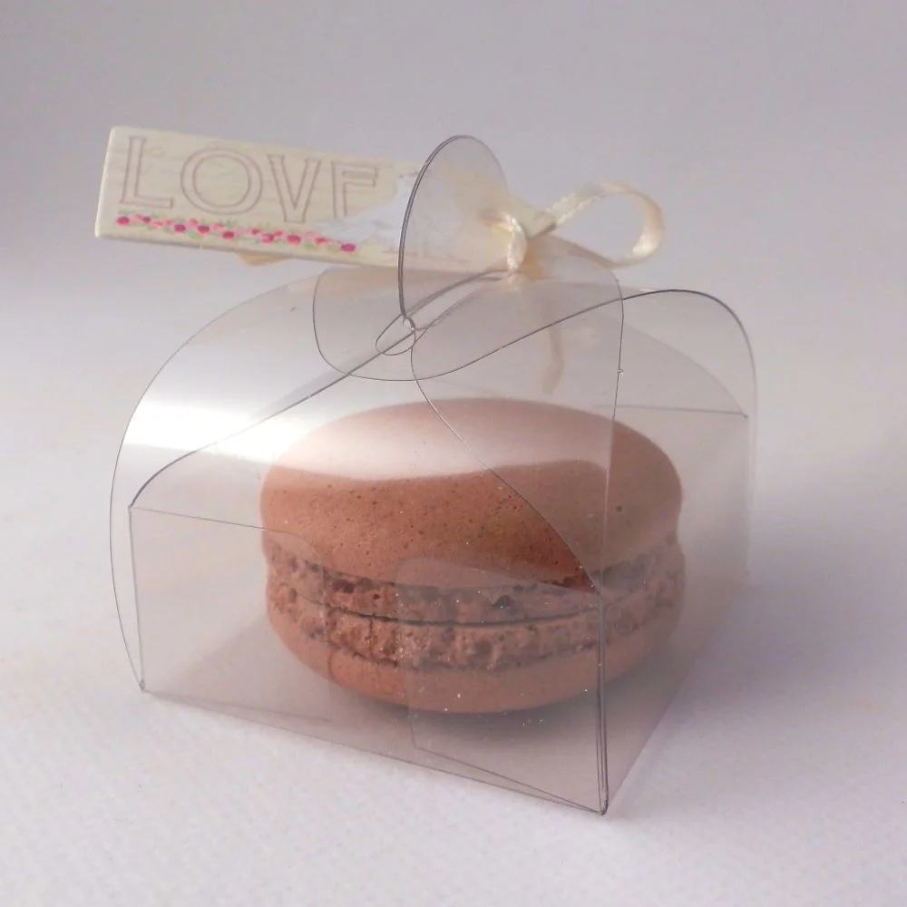 clear single macaron boxes for 1 macaroon / macarons