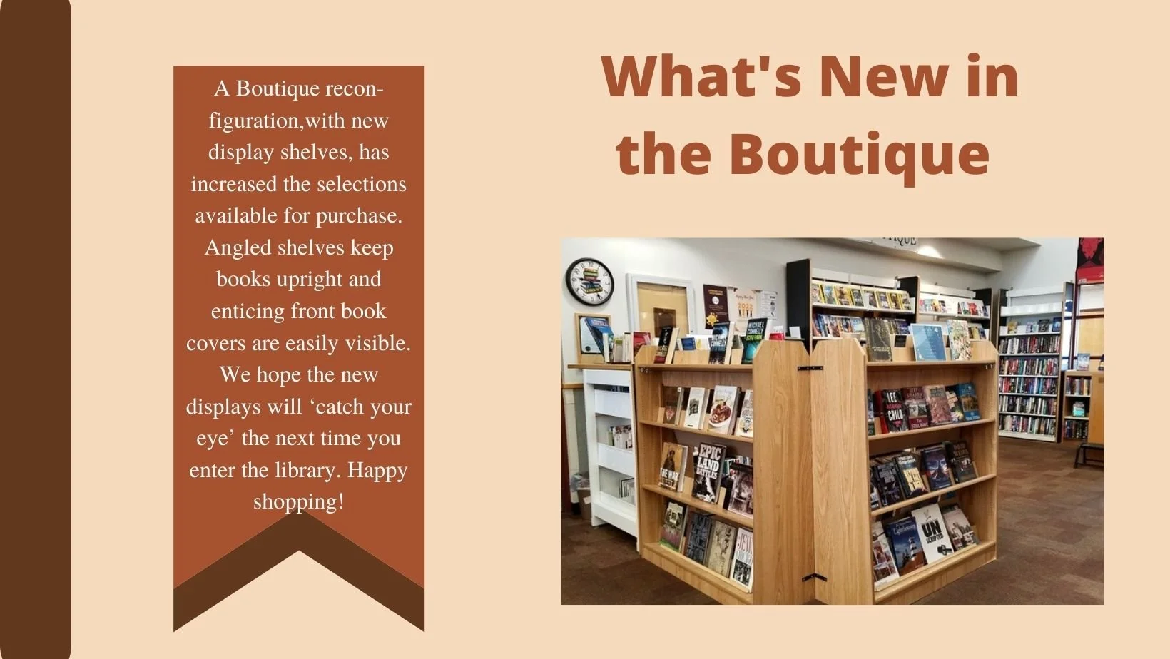 BOOK BOUTIQUE — BookmarksFriends of the Cottonwood Public Library
