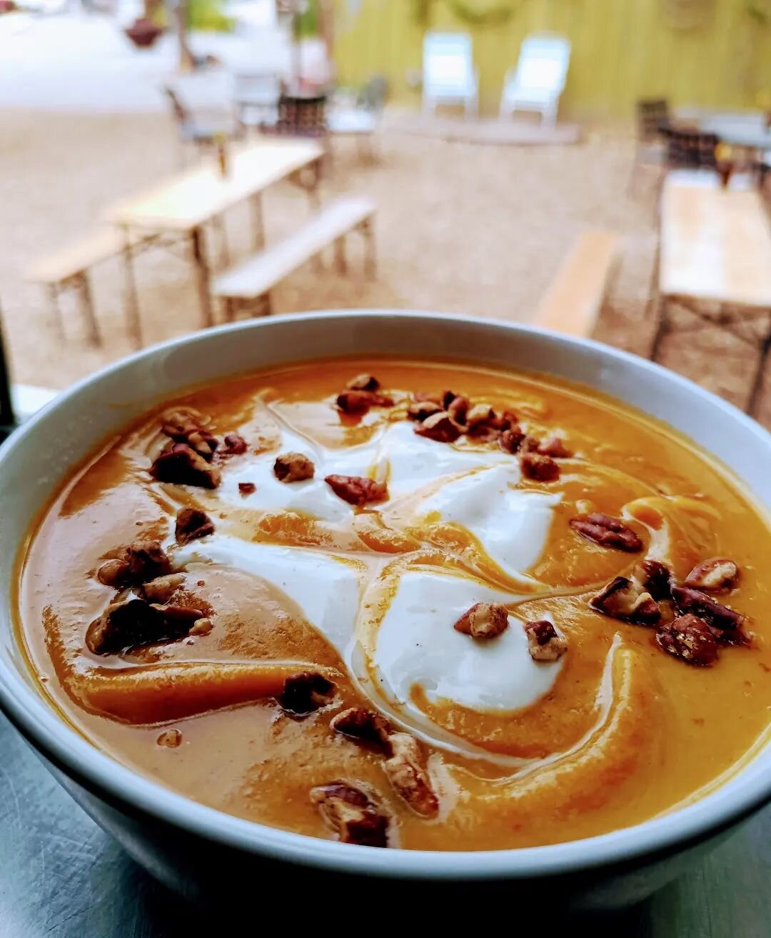 Creamy Dreamy Warming Pumpkin Soup this weekend because it's our first chilly day in Moab.
Swing by to get some or see us at @wabisabi.moab Fall Festival 11-4 on Saturday

#autumn #vegan #plantbased #moabutah #archesnationalpark #cayonlandsnationalpa