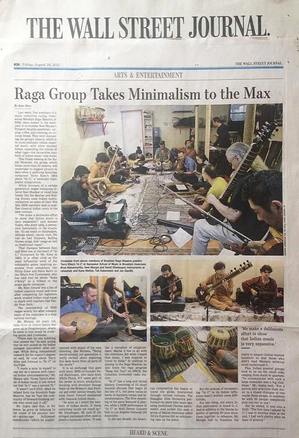 Wall Street Journal: Indian Raga Group Takes Minimalism to the Max