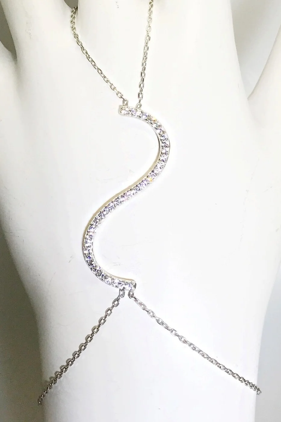 CZ "S" Hand Chain