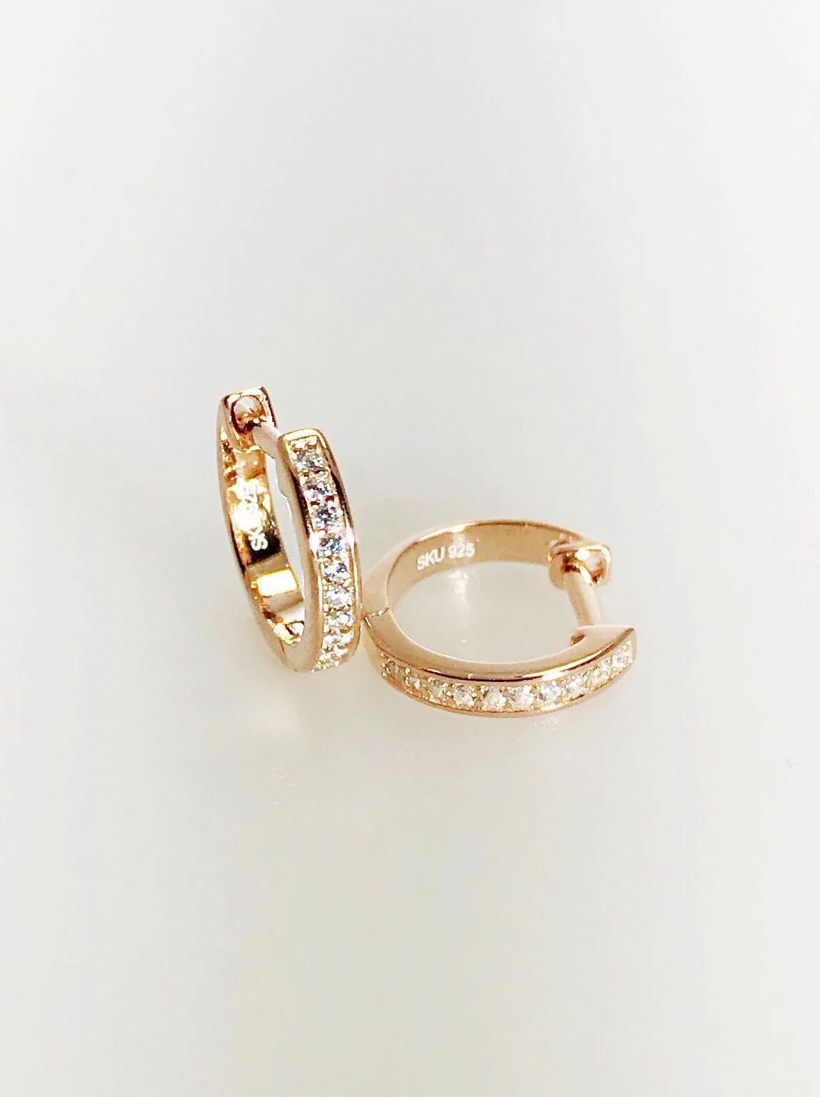 CZ Huggie Hoop Earring