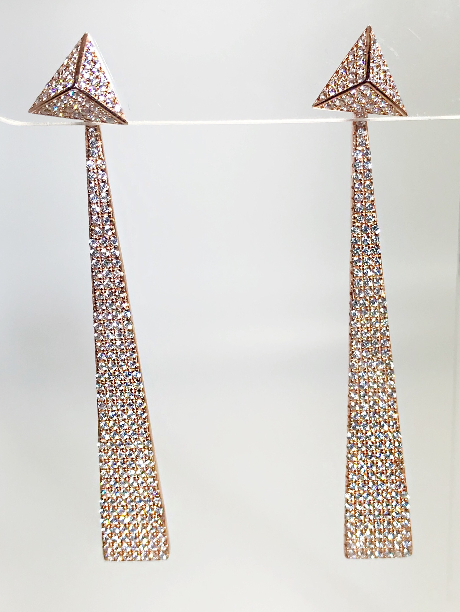 CZ Pyramid (Removable) Drop Earring