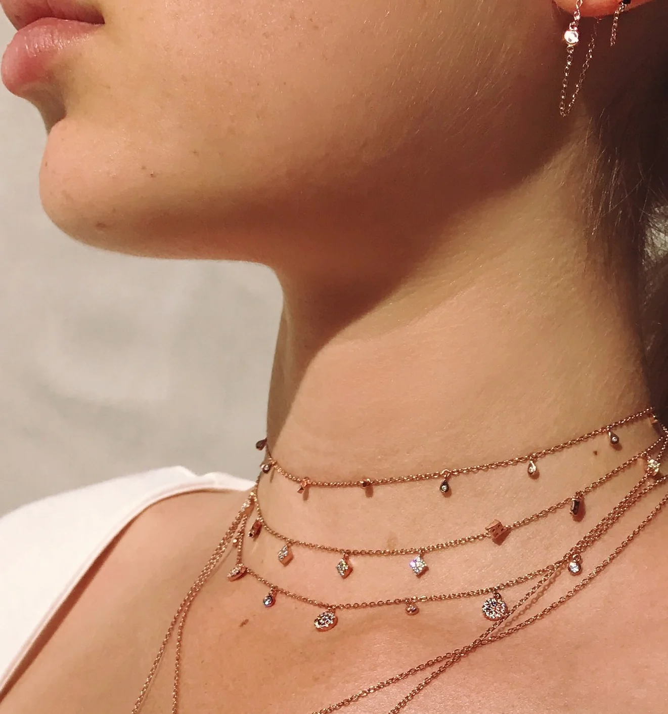 CZ Alternating Shaker Necklace