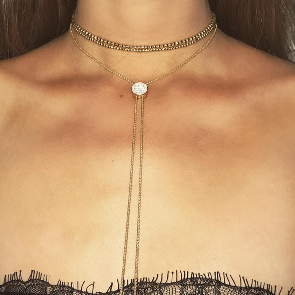 Medium Beaded Choker Necklace