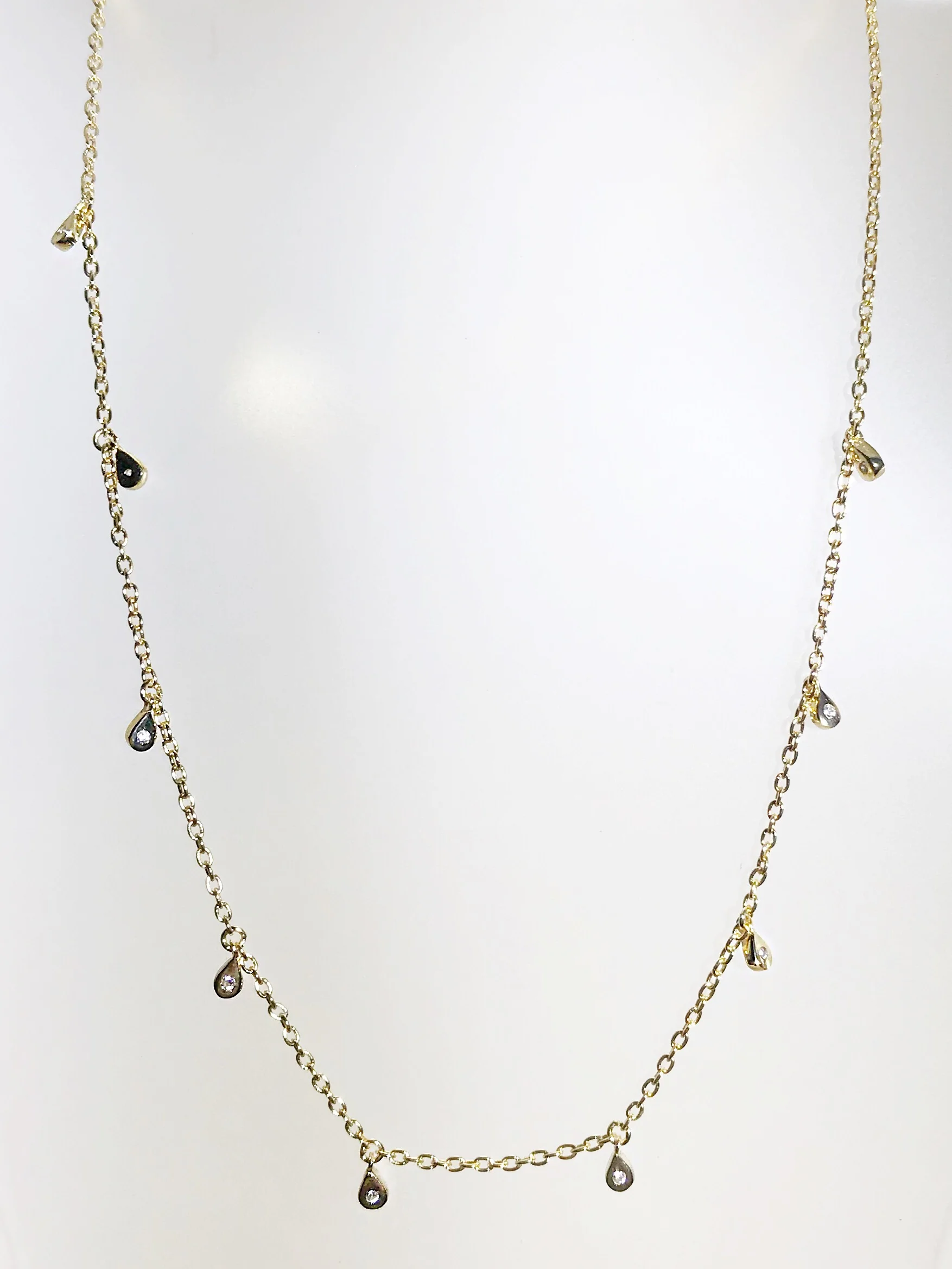 CZ Tear Drop Shaker Choker