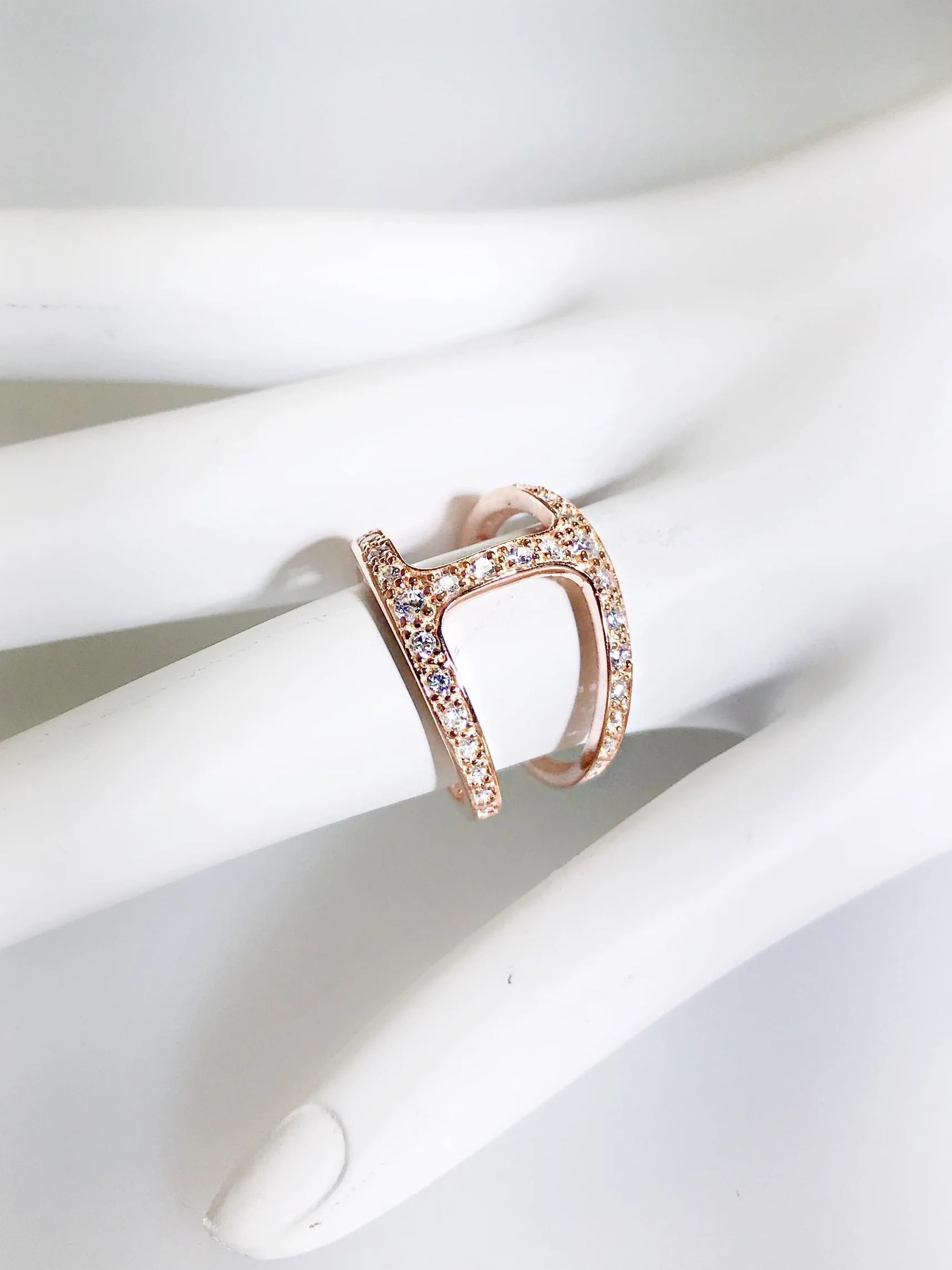 CZ Circular "H" Ring