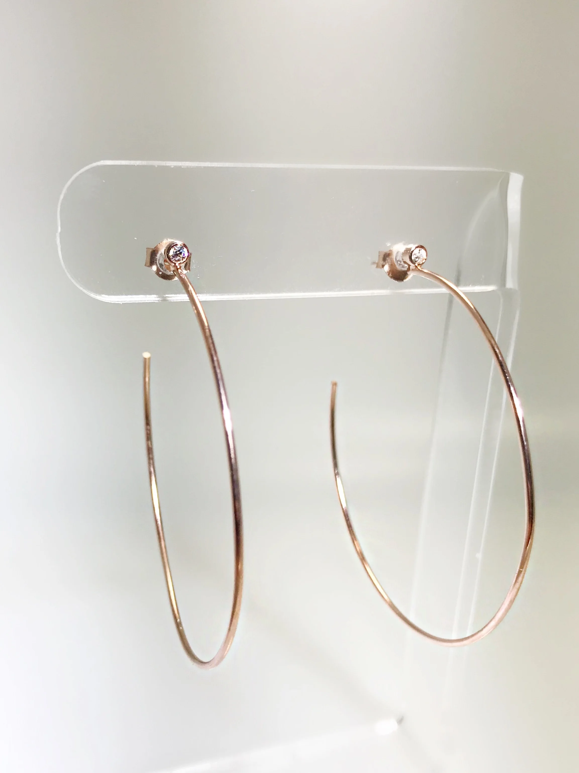 CZ Hoop Earring (Large)