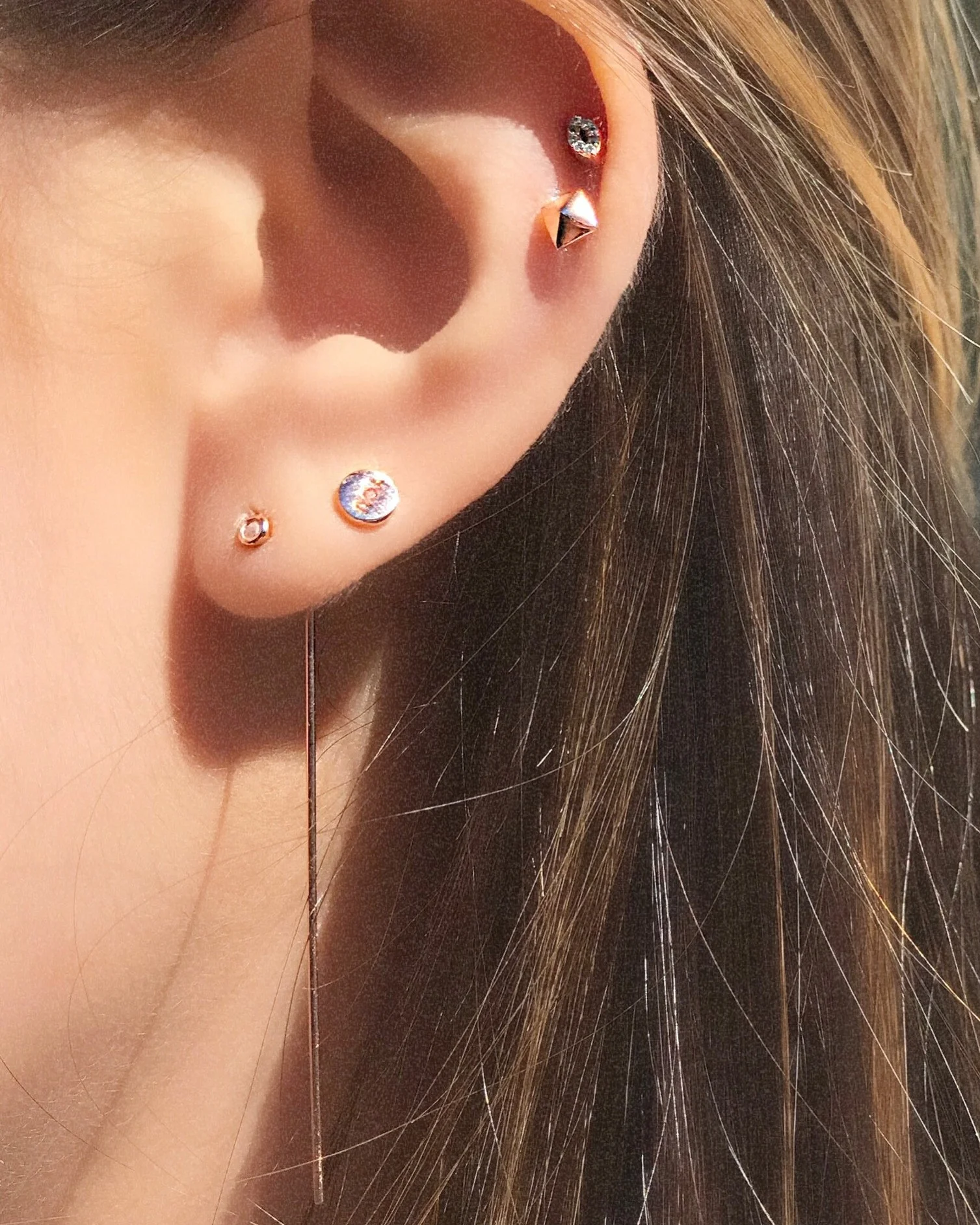 Single CZ Drop Earring
