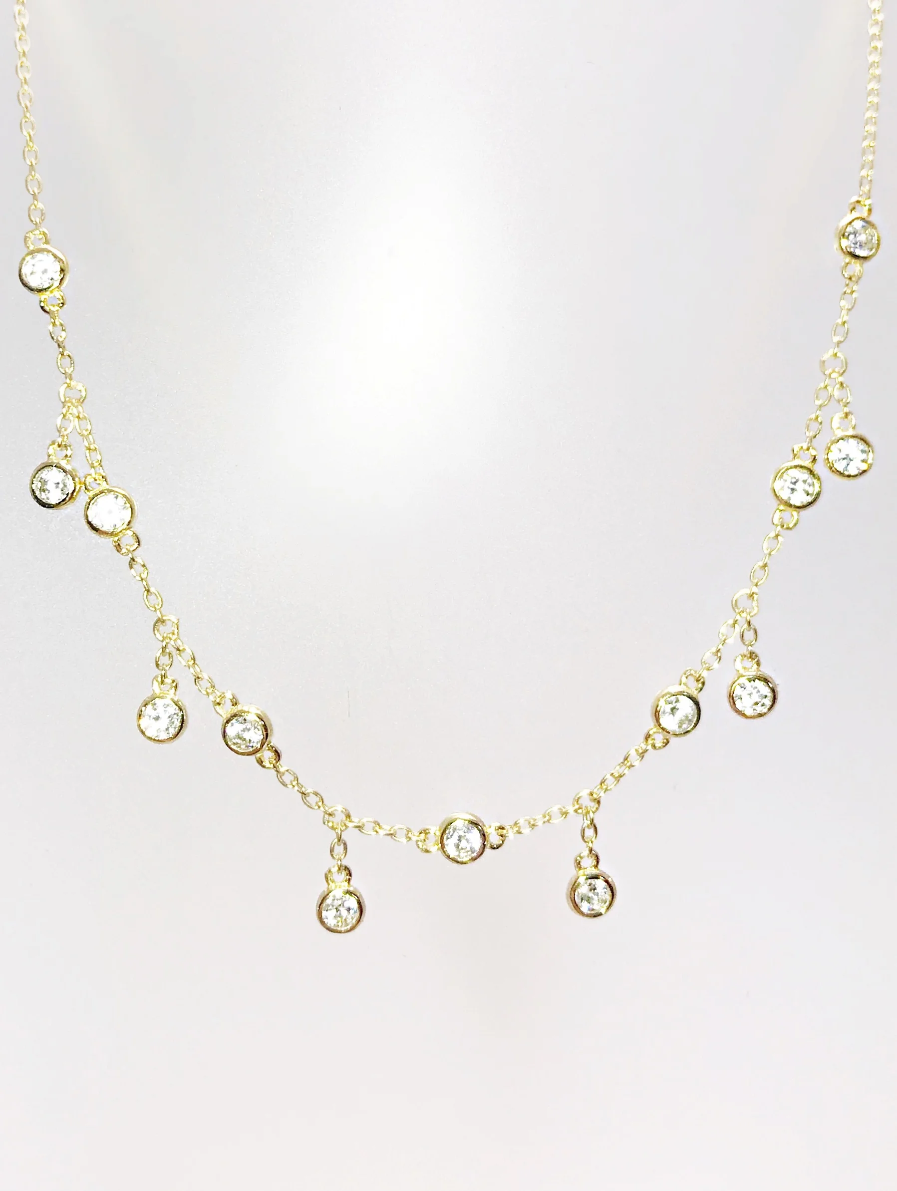CZ Alternating Shaker Choker