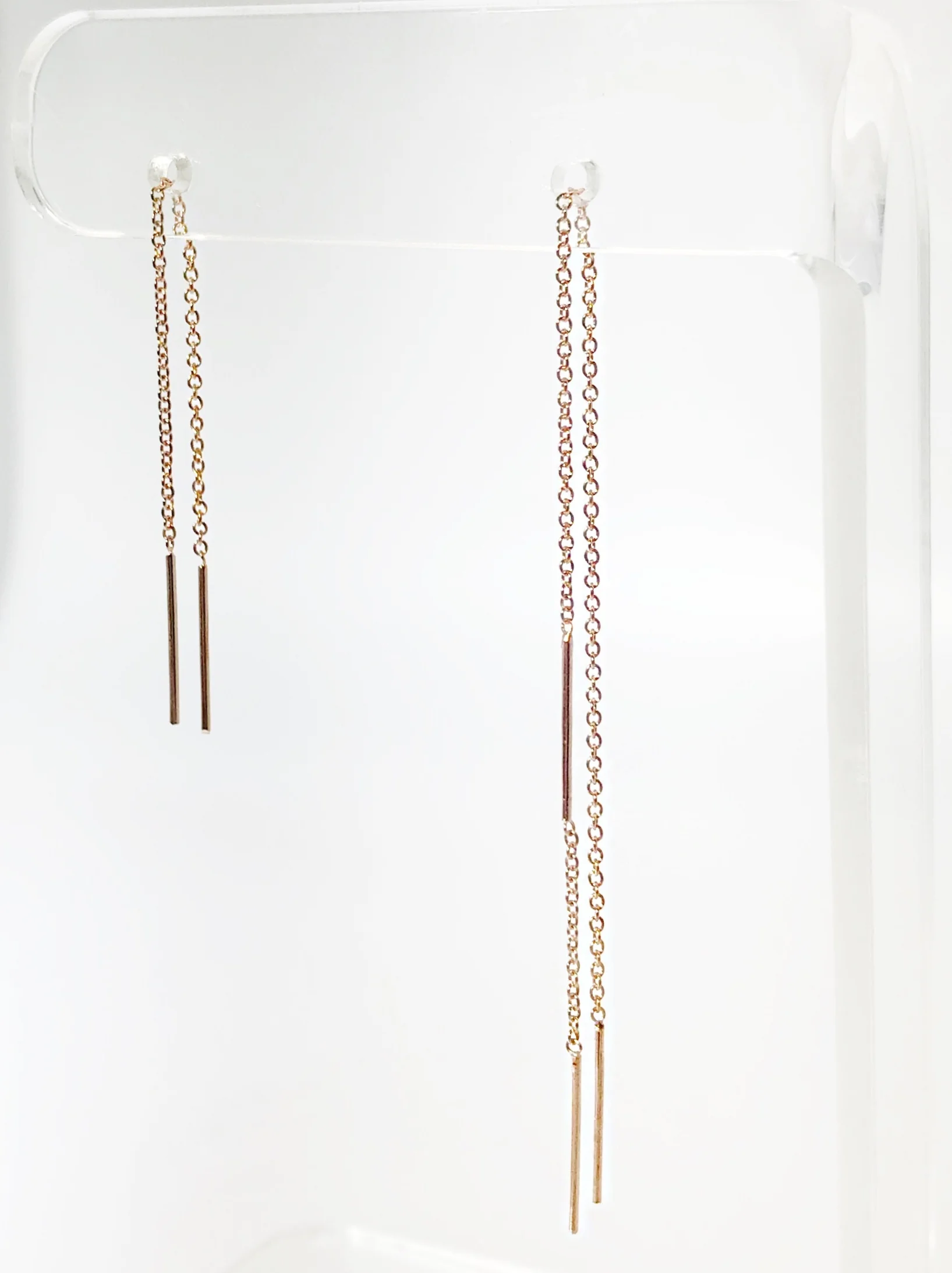 Single- Double Uneven Bar Earring Set