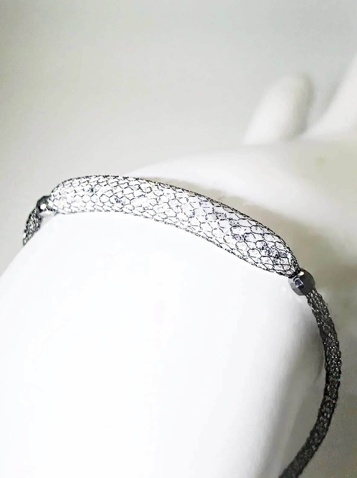 CZ Netted Bar Bracelet 