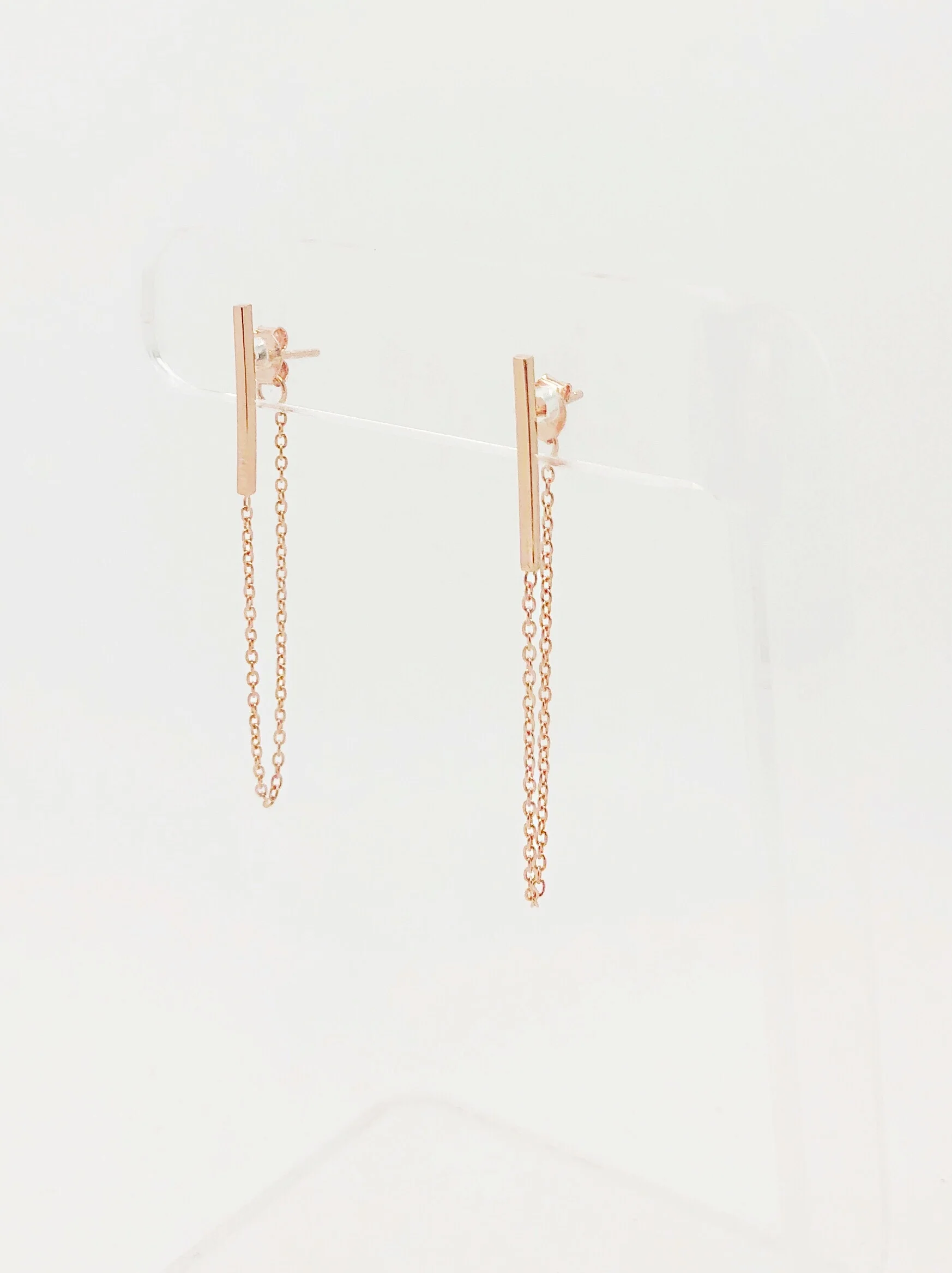 Bar Chain Around Earring