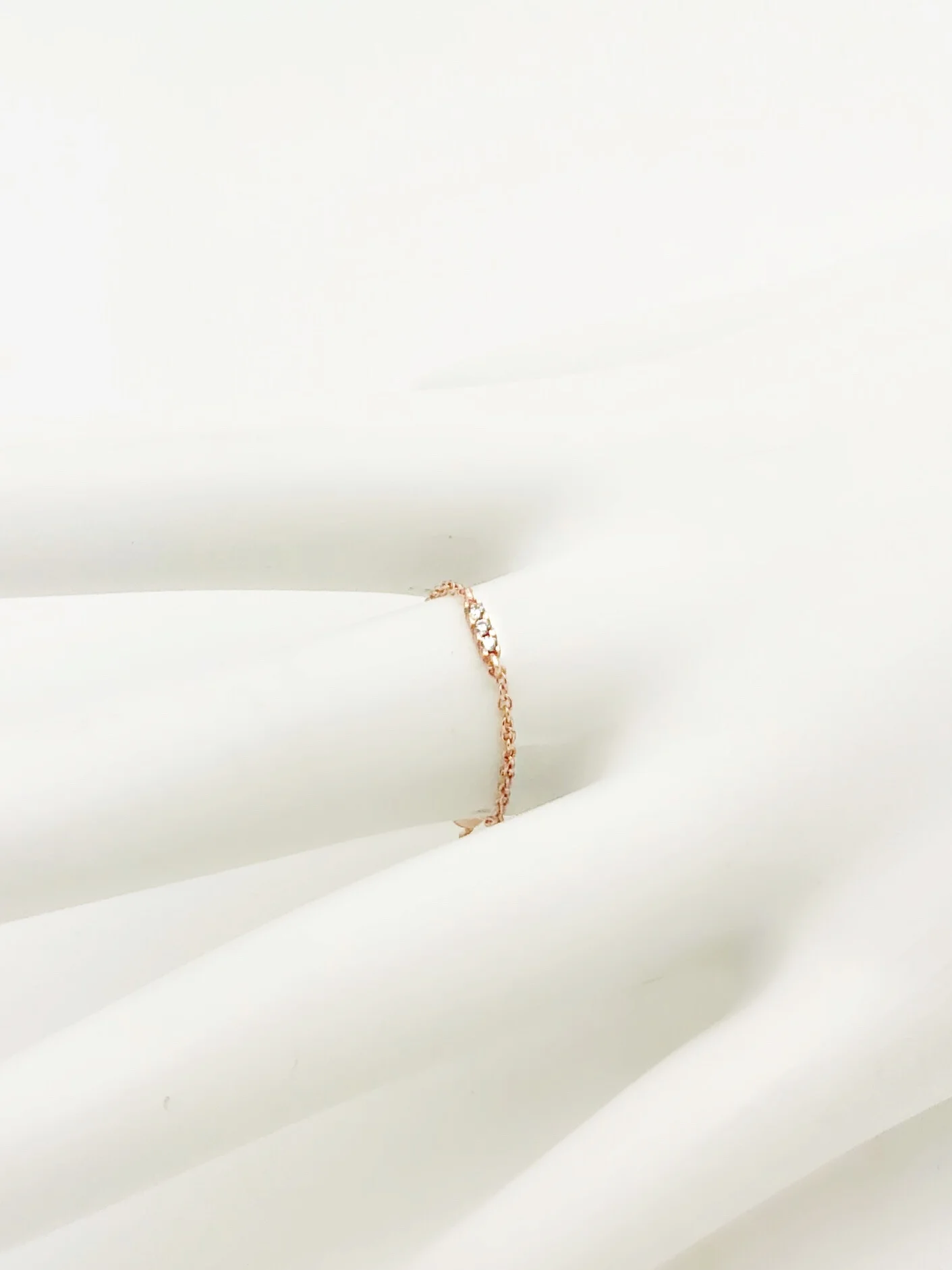 Adjustable CZ Bar Ring 