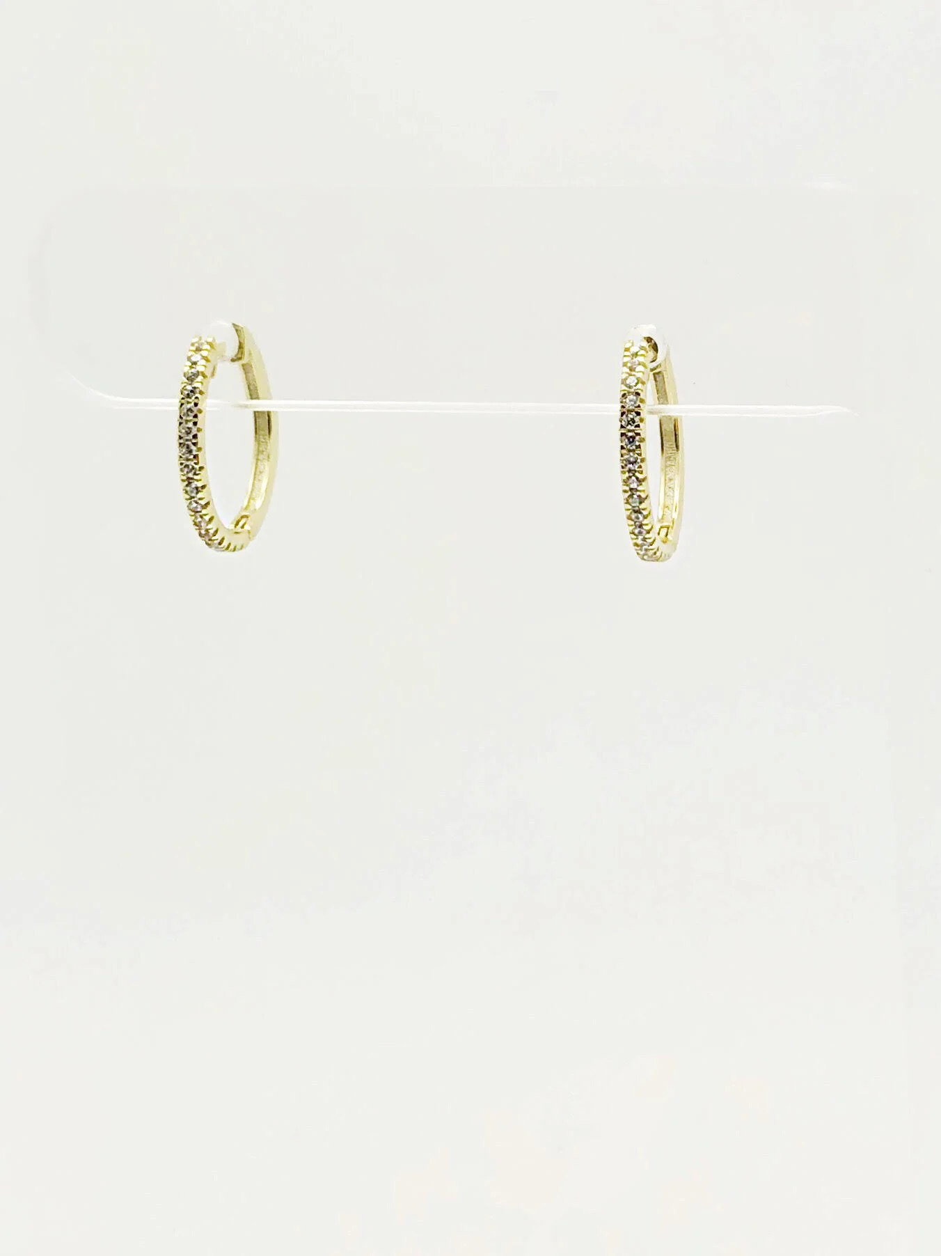 16.6 mm CZ Hoop Earrings