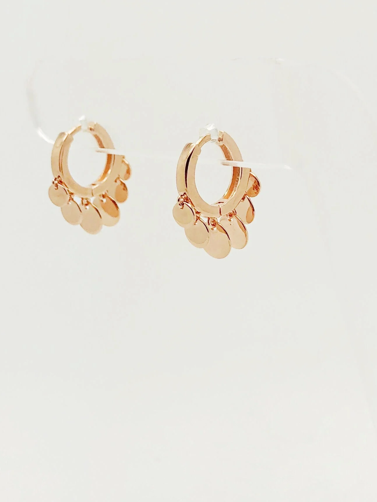 Basic Disc Shaker Huggie Hoop Earrings