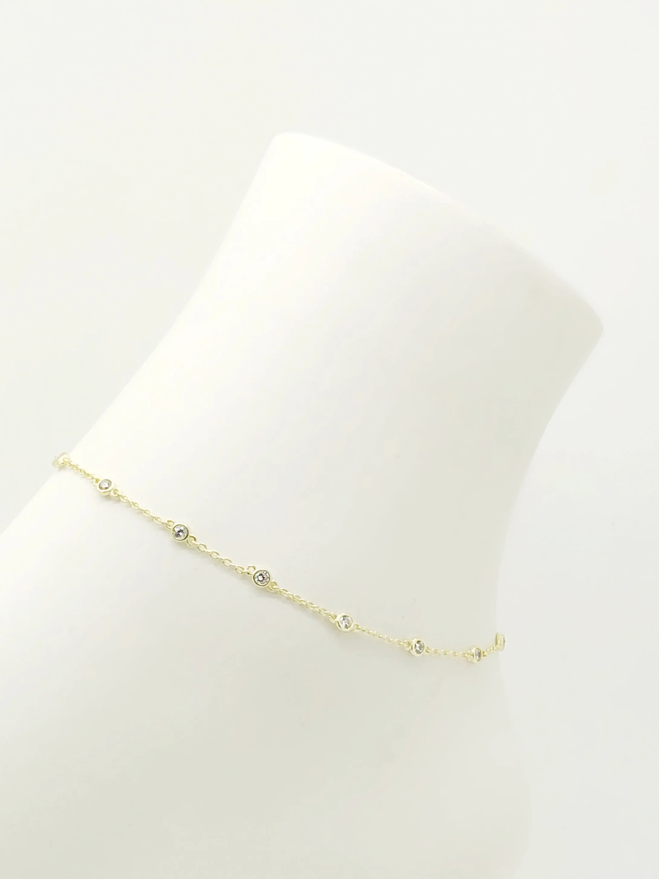 Basic 8-CZ Anklet