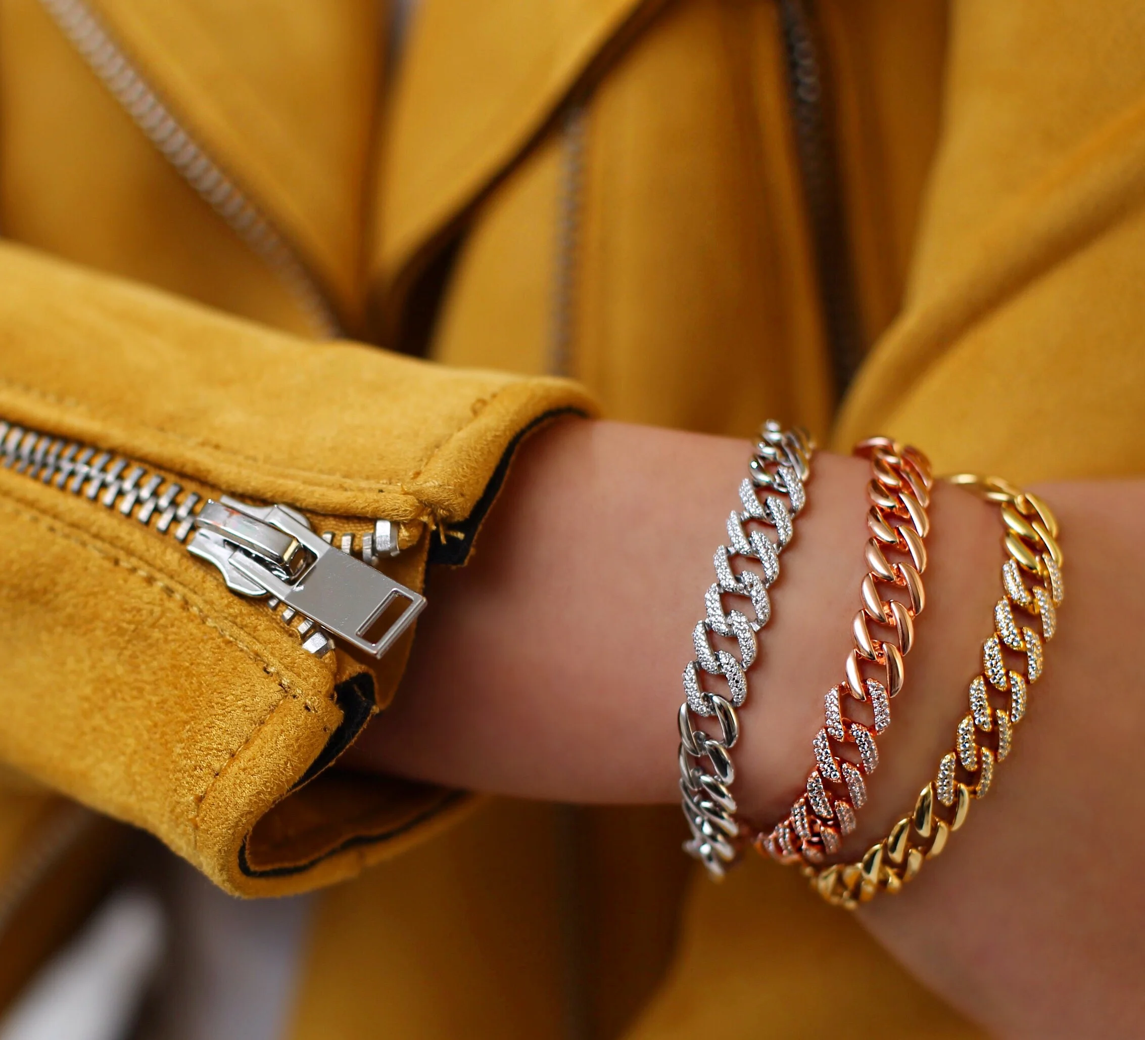 6-Linked CZ Chain Bracelet