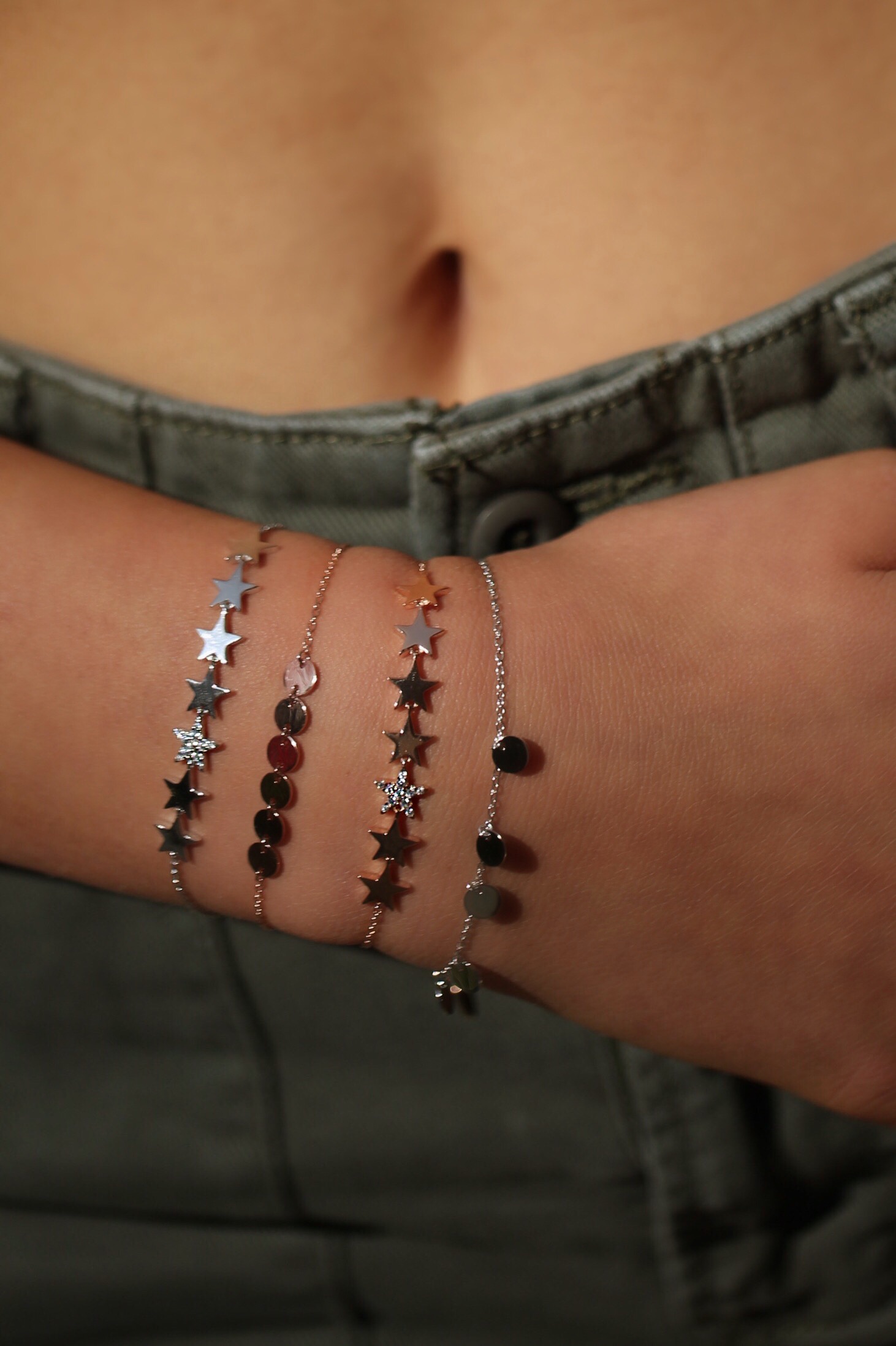 Partial CZ Star Bracelet 