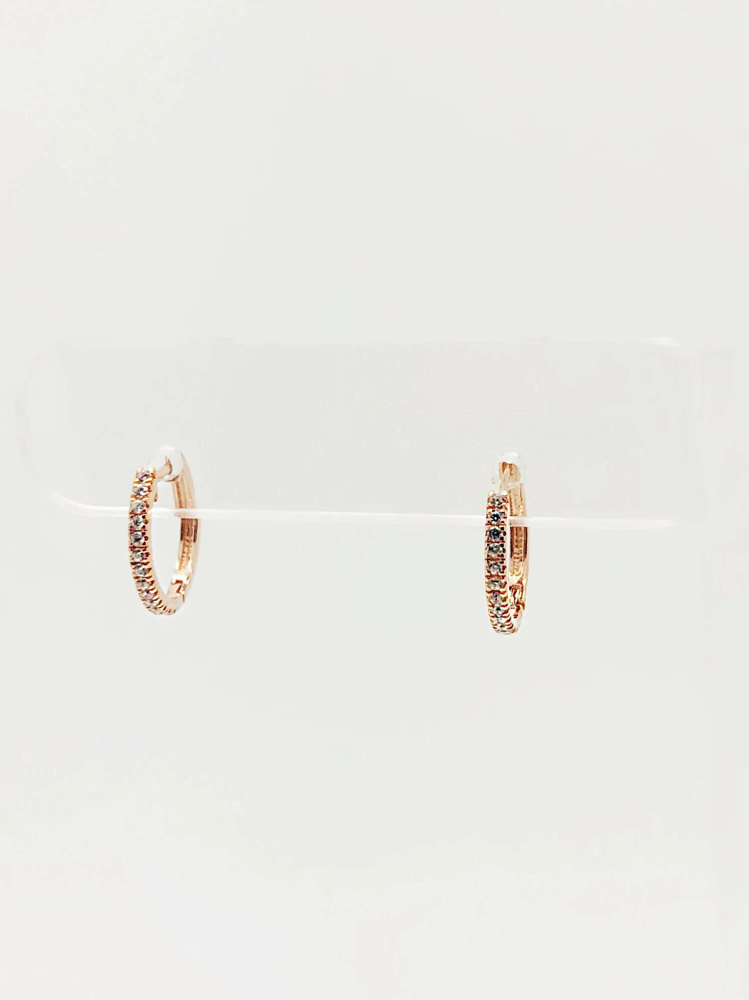 14.5mm CZ Hoop Earrings