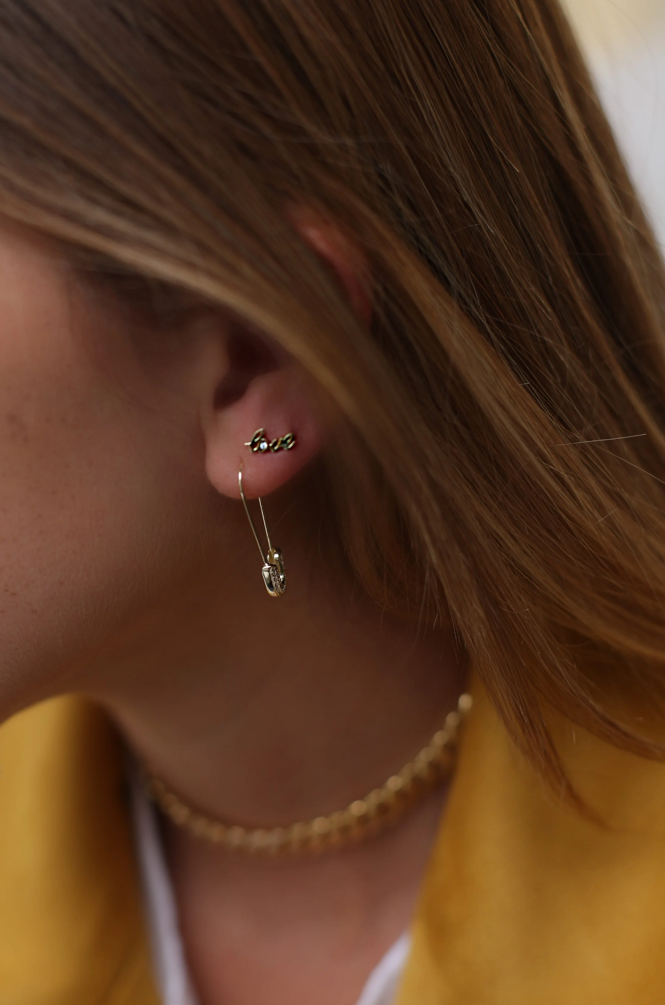 CZ Cursive "Love" Studs
