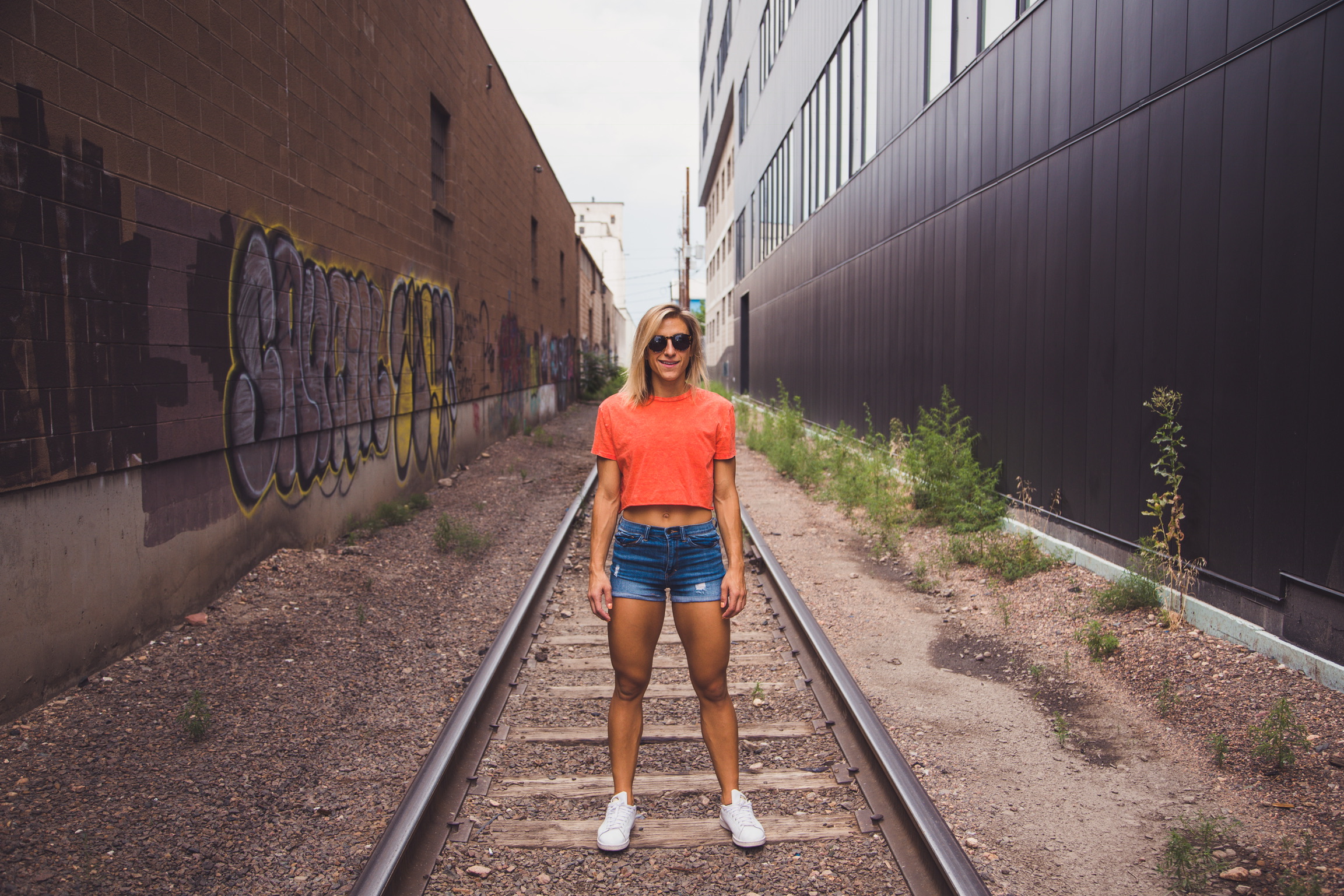 Booty and Long Legs in Jeans Shorts