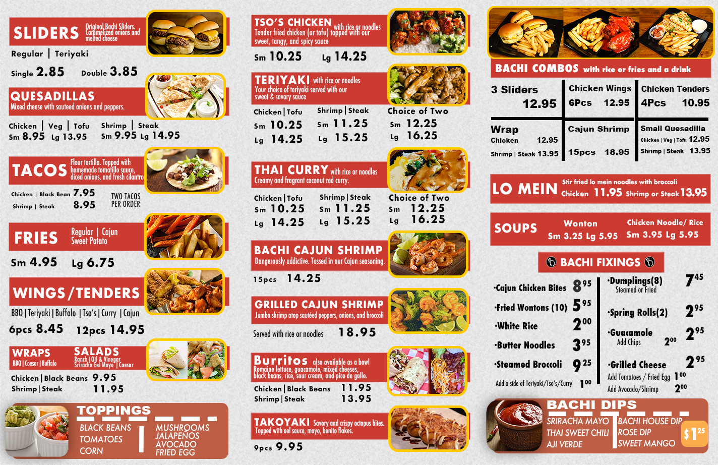 Bachi 197 Front Menu