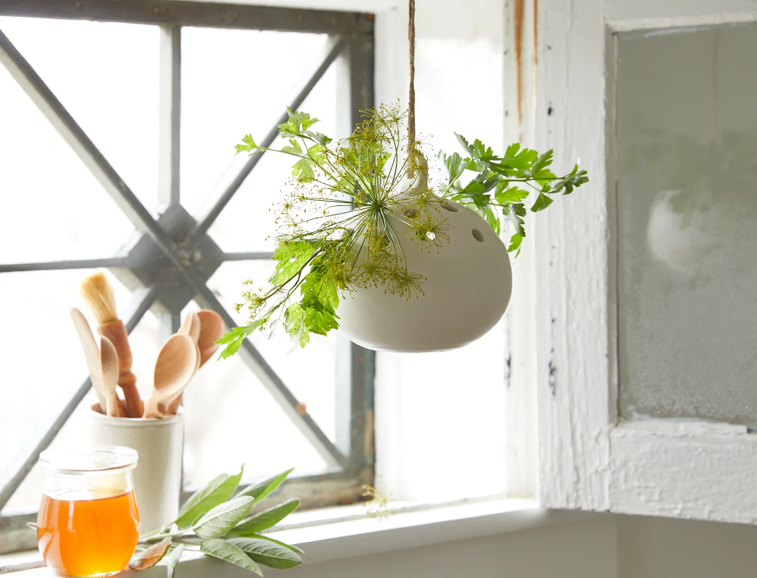 The Floral Society Ceramic Hanging Flower Frog Vase