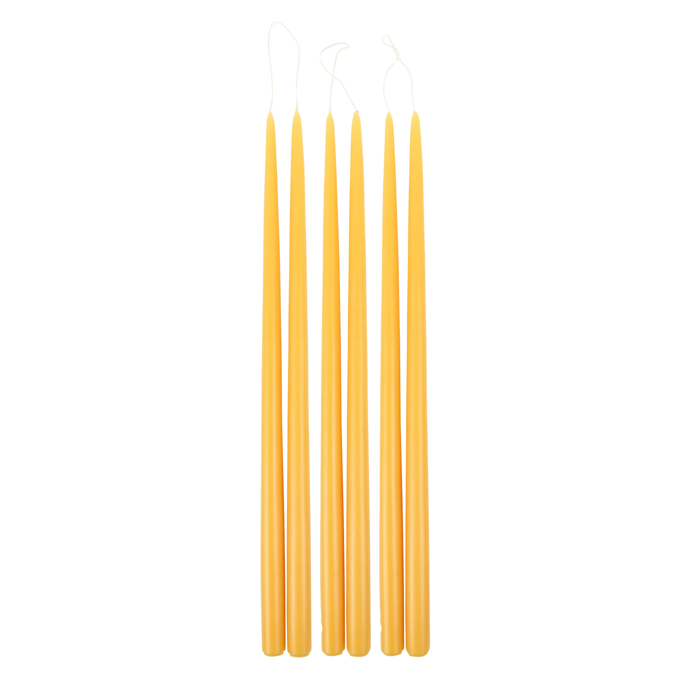 The Floral Society Saffron Taper Candles 18"