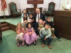 Children with Pastor Ken