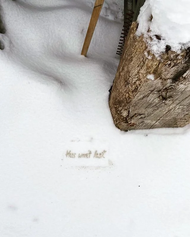 But still, we try..
.
.
.
.
.
.
.
This won&rsquo;t last .
.
.
.
#textbasedart #text #durationaldrawing #durationalart #sculpture #photography #documentation #artifact #sitespecific #siteresponsive #vulnerability #process #handcutletters #stencils