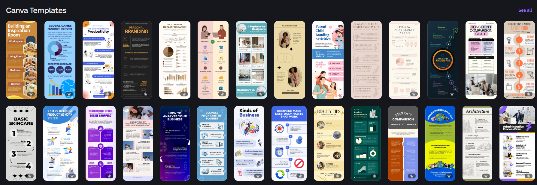 screenshot of canva copywriting tool